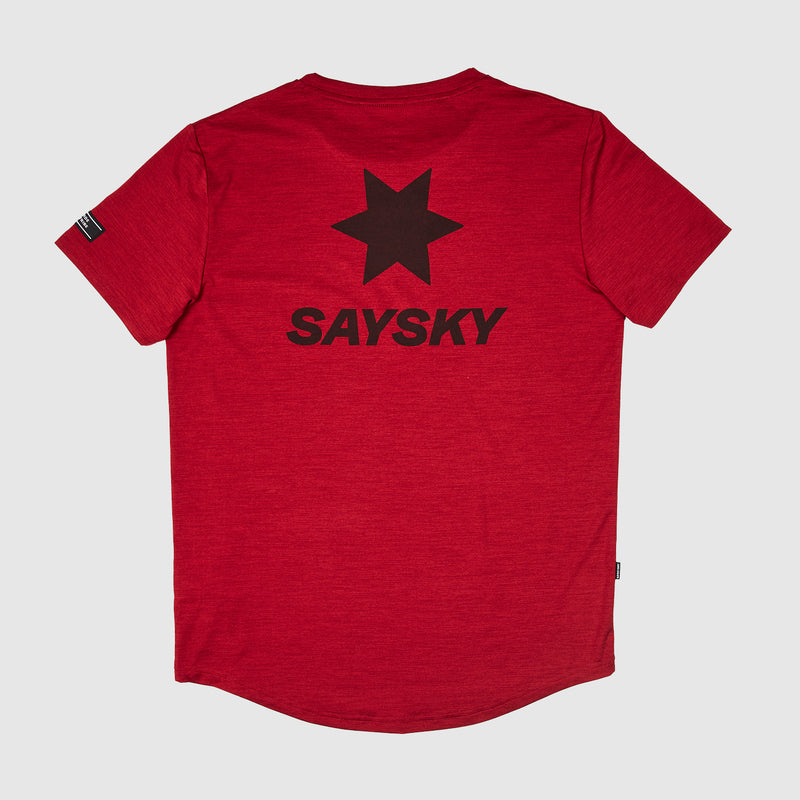 SAYSKY Classic Pace T-Shirt T-SHIRTS RED DAHLIA MELANGE